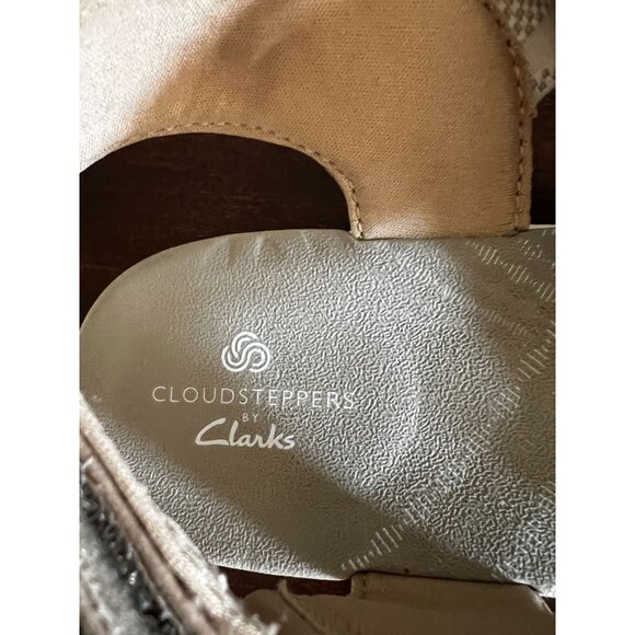 Clarks Cloudsteppers Arla Stroll Sandals Womens Casual Sz 5.5W Beige Slingback H - Picture 6 of 10